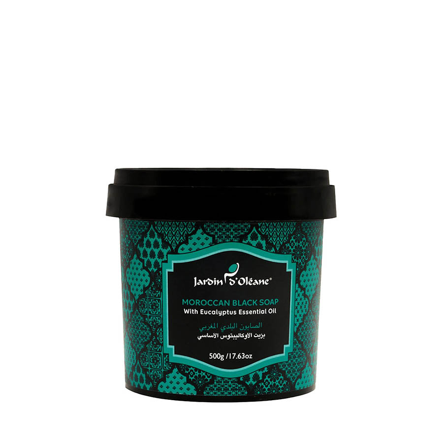 Moroccan Black Soap with Eucalyptus Essential Oil 500g
