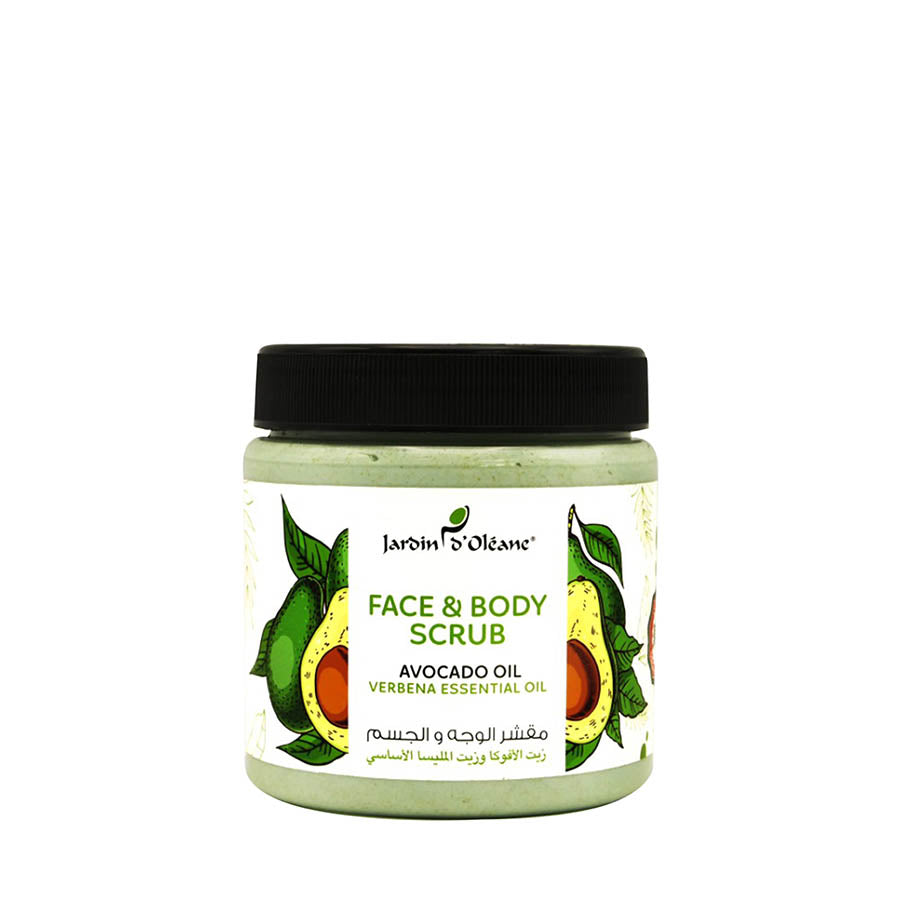 Face & Body Scrub with Avocado Oil & Verbeena Essential Oil 500ml