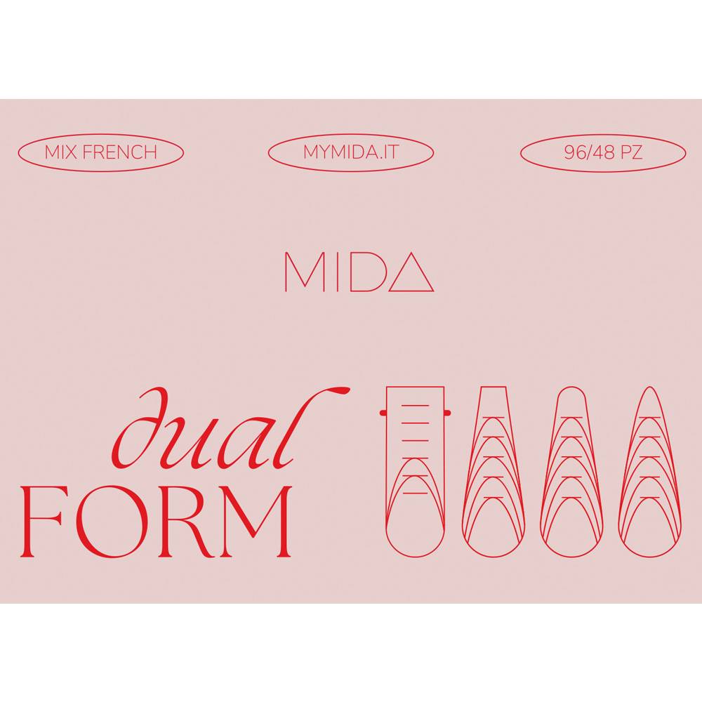 Mida Dual Form Box - Mix French (96 Tips & 48 Stickers)