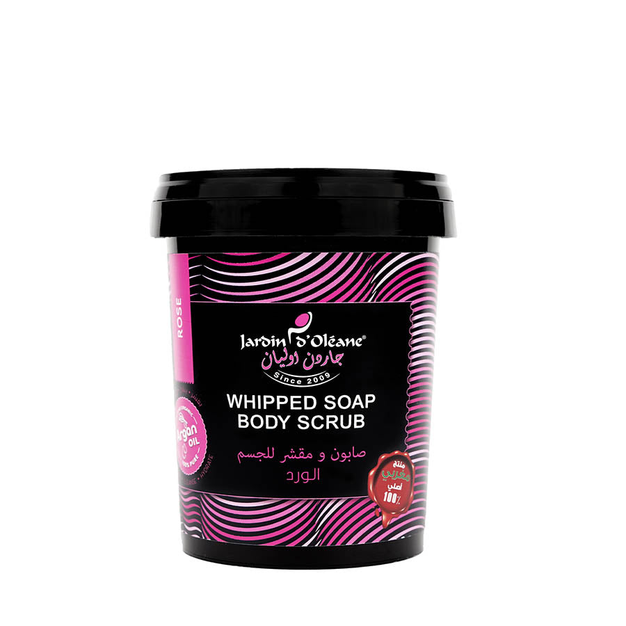 Rose Whipped Soap Body Scrub with Argan Oil 500g
