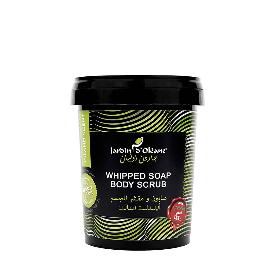 Island Scent Whipped Soap Body Scrub with Argan Oil 500g
