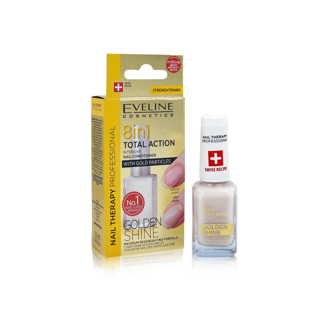 Eveline Cosmetics Nail Therapy 8in1 Golden Shine Conditioner 12ml