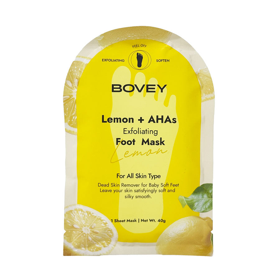 Bovey  Lemon + AHAs Exfoliating Foot Mask 40g (Box of 7 Pcs)