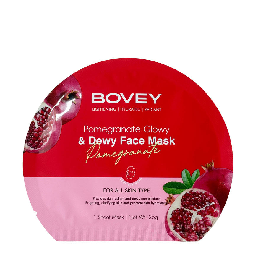 Bovey  Pomegranate Glowy &amp; Dewy Face Mask 25g (Box of 7 Pcs)